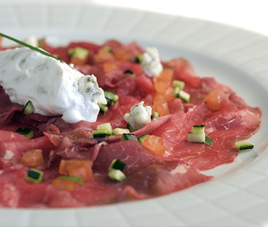 carpaccio roquefort